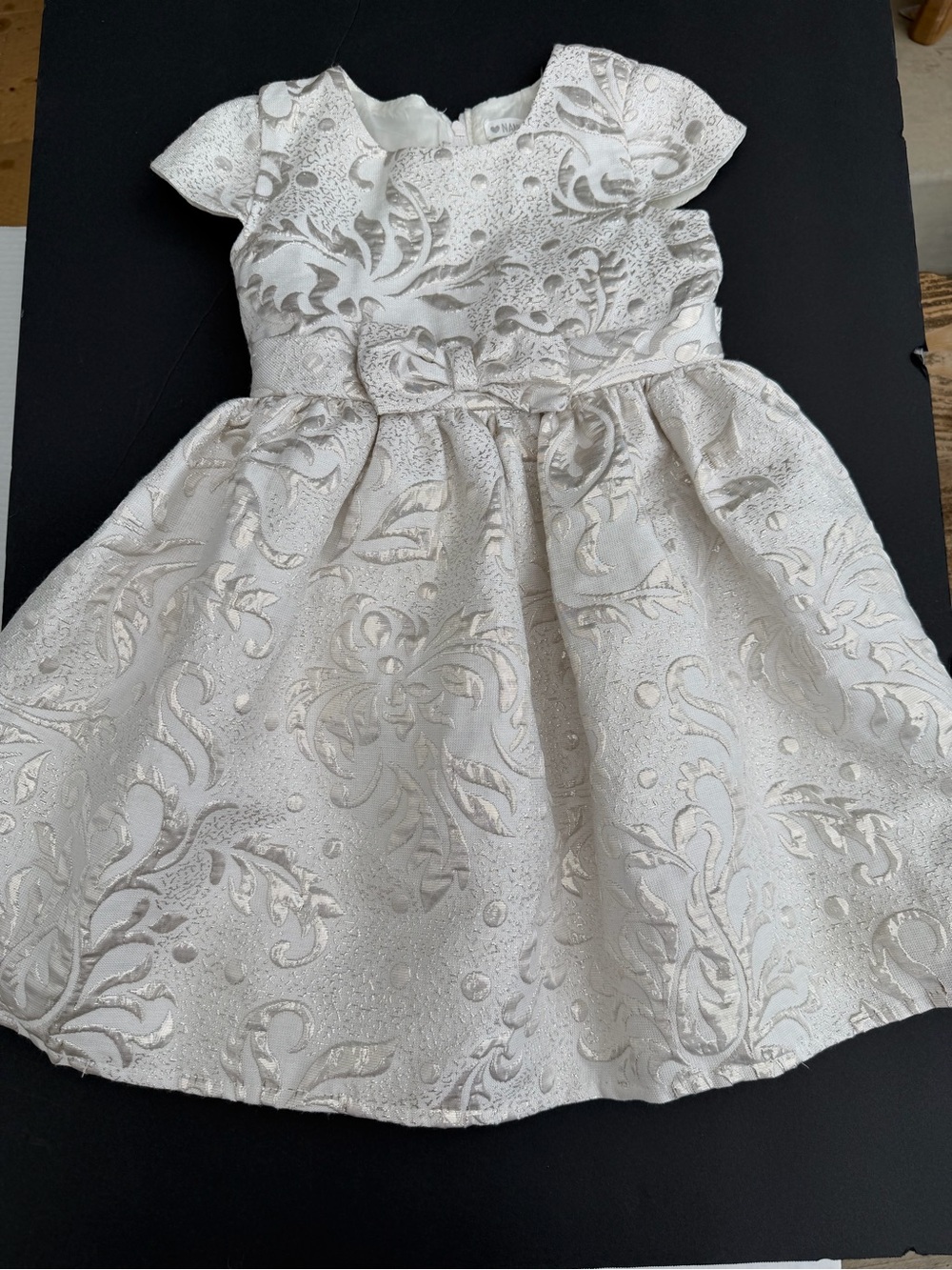 Nannette Ivory Floral Jacquard Party Dress